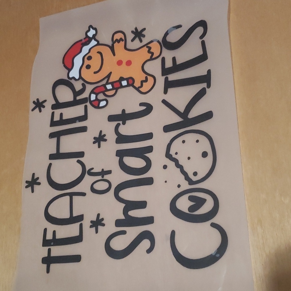 Christmas Gingerbread Man Iron-On Heat Transfer Patch DIY